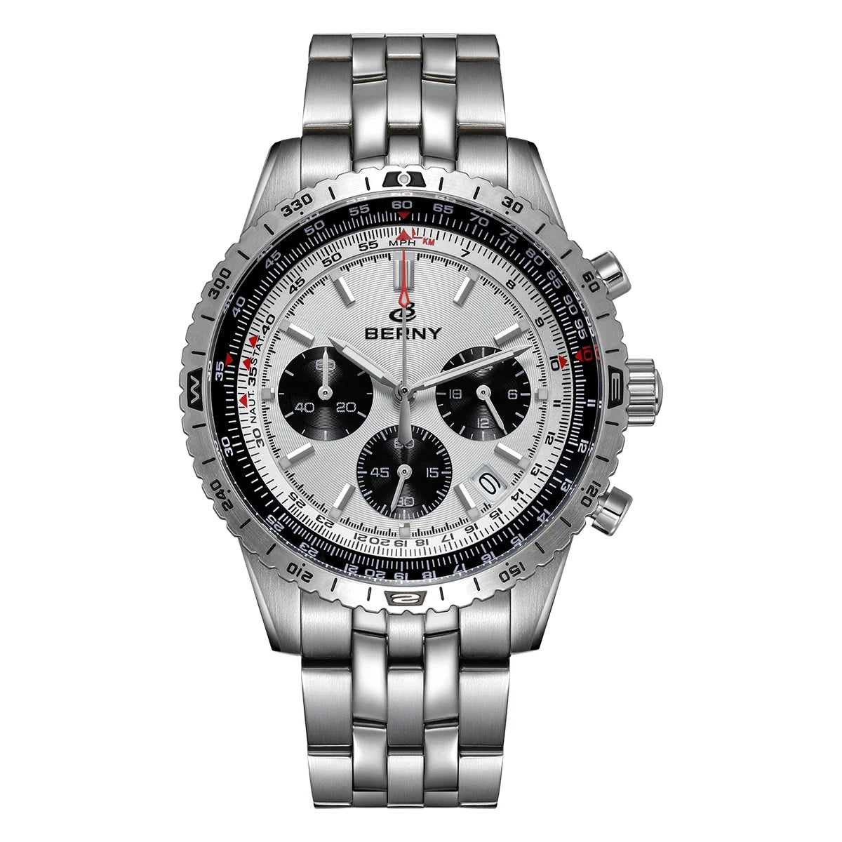 BERNY Chronograph Watches for Men Aviation Pilot - 2845M