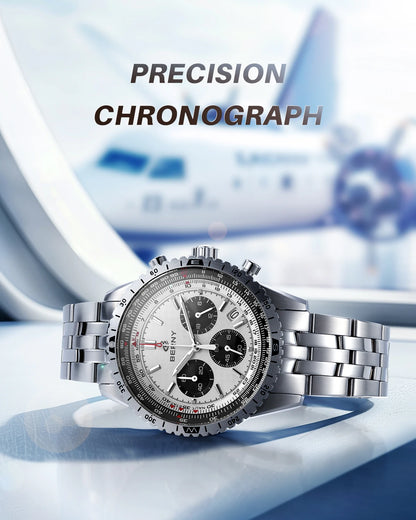 BERNY Chronograph Watches for Men Aviation Pilot - 2845M
