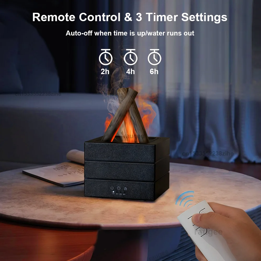 Cooskr Air Humidifier Flame Essential Oil Diffuser