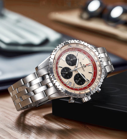 BERNY Chronograph Watches for Men Aviation Pilot - 2845M