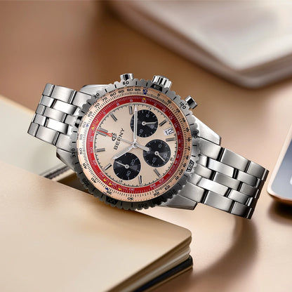 BERNY Chronograph Watches for Men Aviation Pilot - 2845M