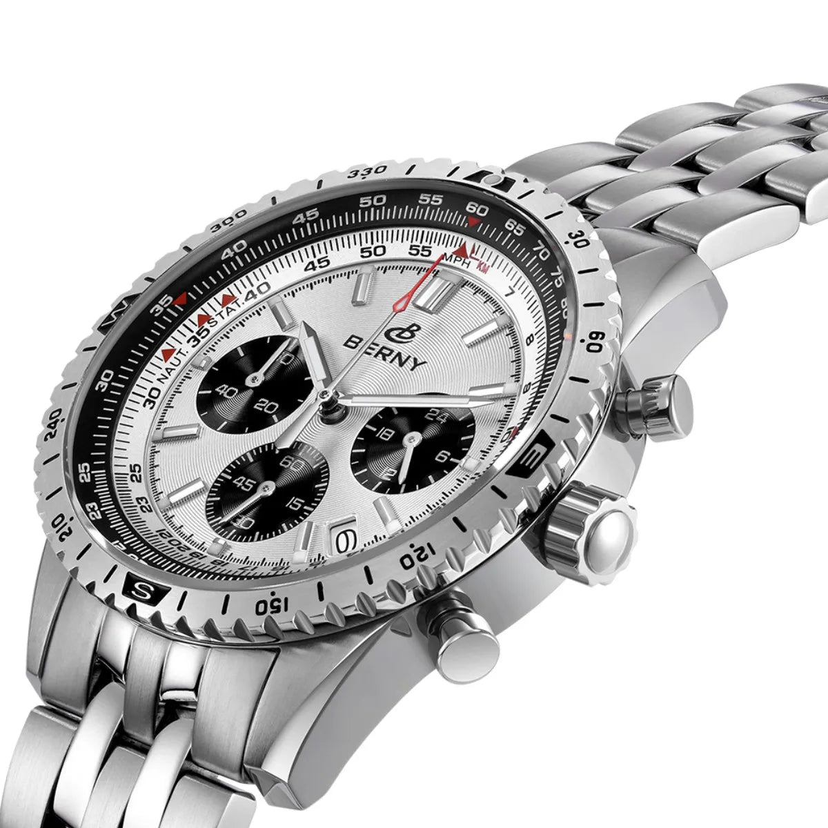 BERNY Chronograph Watches for Men Aviation Pilot - 2845M