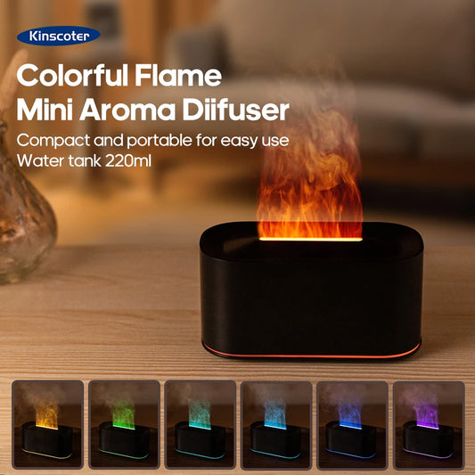 kinscoter Creative Simulation Flame Aroma Diffuser