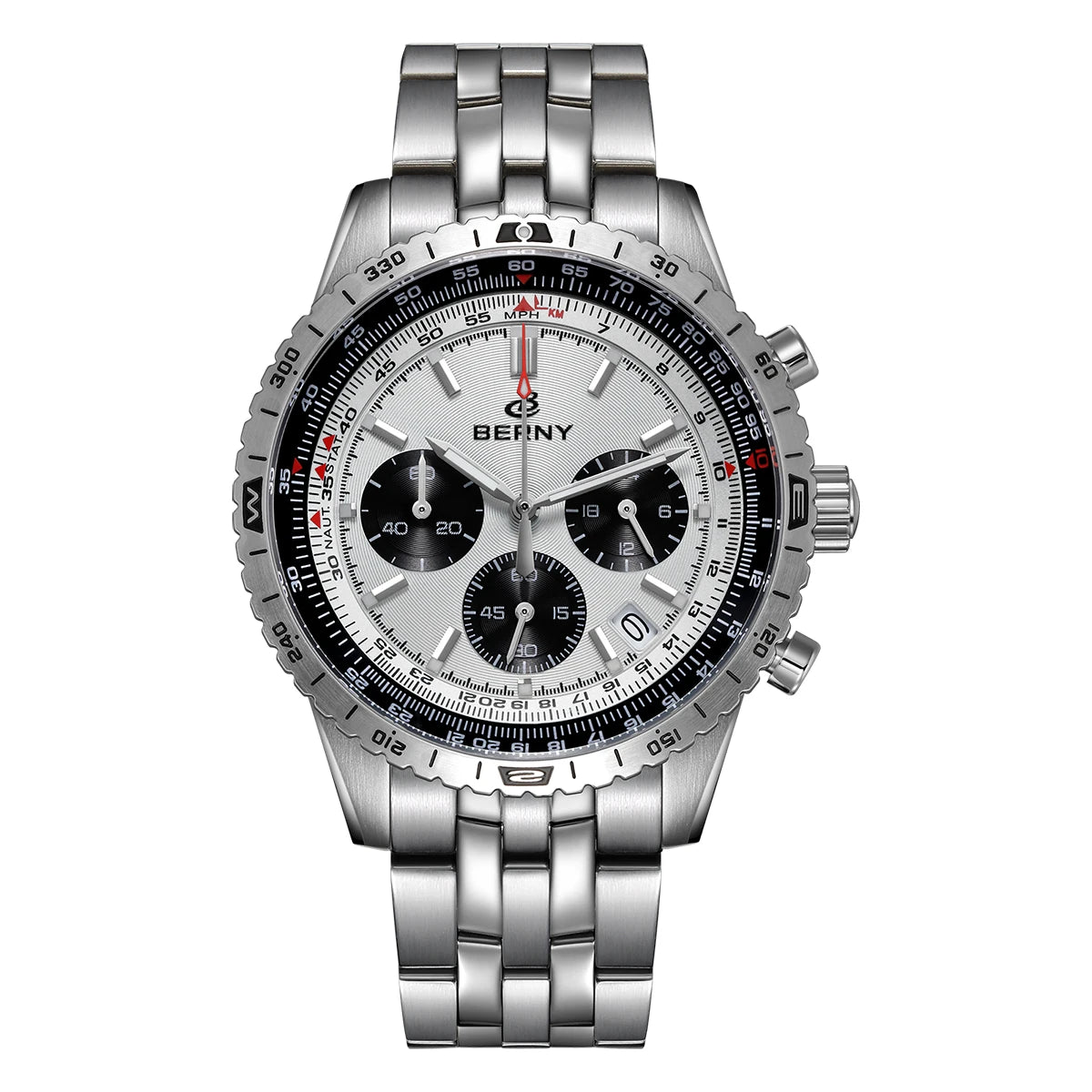 BERNY Chronograph Watches for Men Aviation Pilot - 2845M