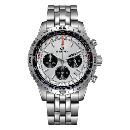 BERNY Chronograph Watches for Men Aviation Pilot - 2845M