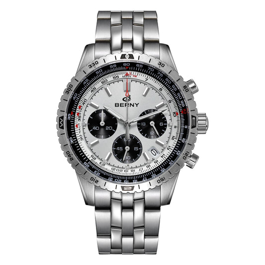 BERNY Chronograph Watches for Men Aviation Pilot - 2845M