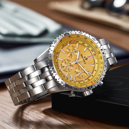 BERNY Chronograph Watches for Men Aviation Pilot - 2845M