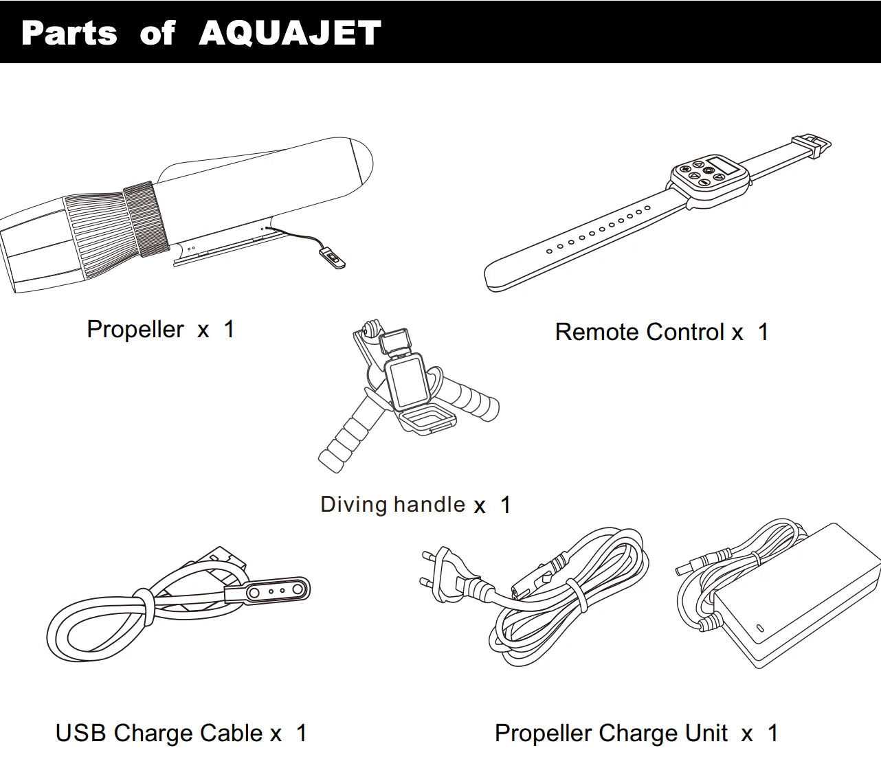 Electric Underwater Sea Scooter 500W Water Propeller SUP Motor 130Minutes Diving Equipment for Ocean Pool