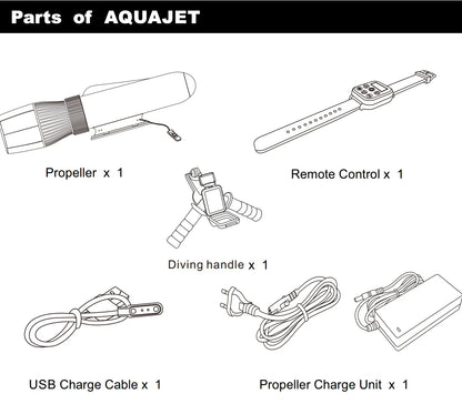 Electric Underwater Sea Scooter 500W Water Propeller SUP Motor 130Minutes Diving Equipment for Ocean Pool